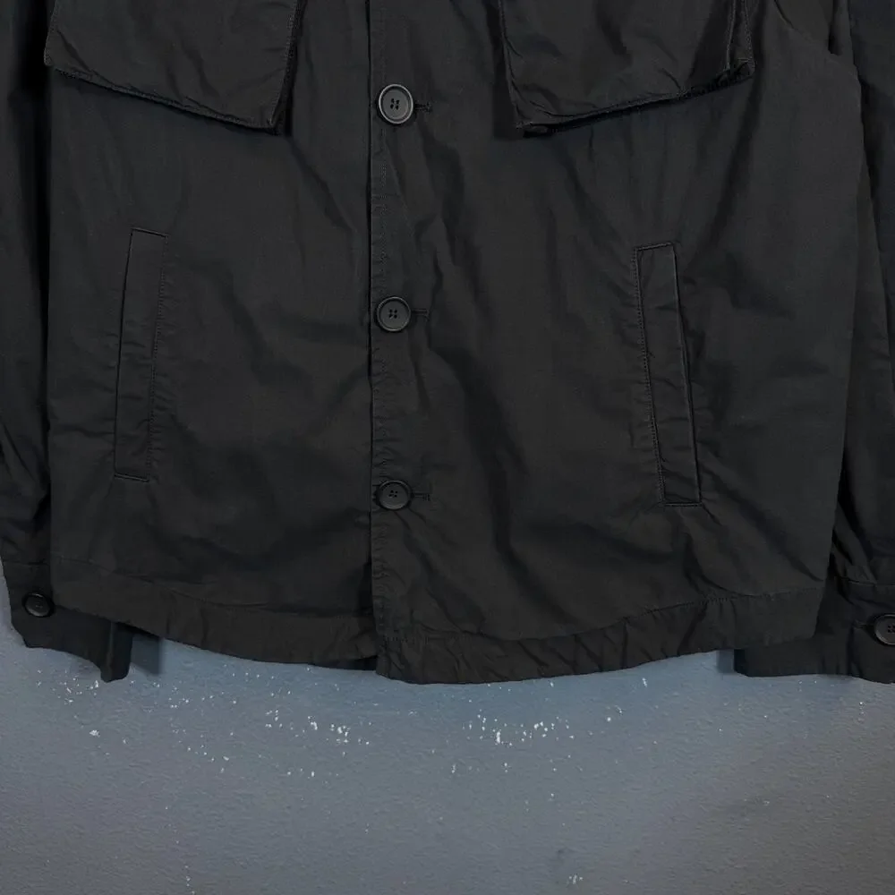 Nike esc S men’s black long sleeve button up cargo oversized shirt outdoor